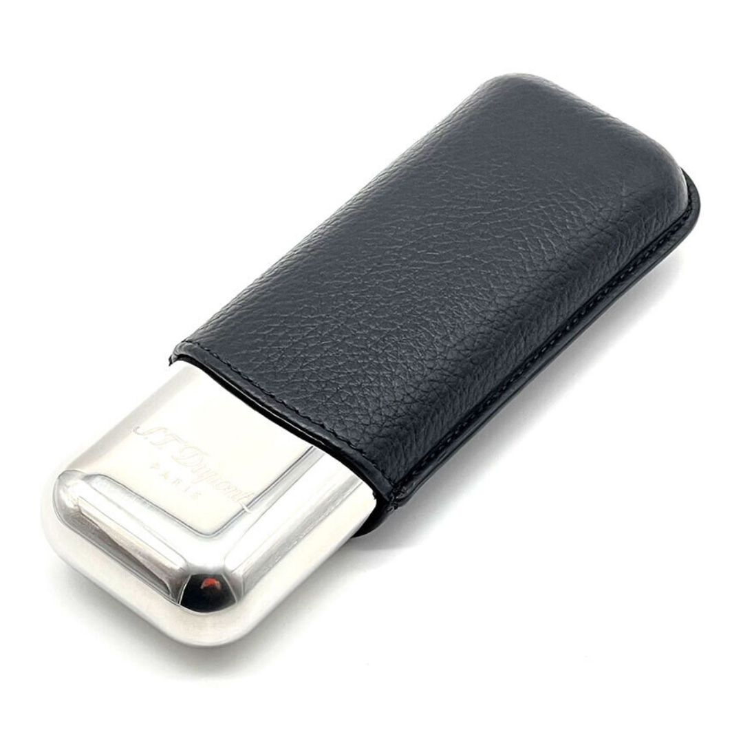 _0005_Porta sigari S.T. Dupont in pelle martellata silver